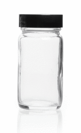 DWK Life Sciences (Kimble) 125 mL AC Medium Round Bottles, Shrink Modules With Caps in Bag, PTFE-Faced LDPE Foam, Bulk Pack