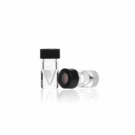 DWK Life Sciences (Kimble) ACCUFORM Ungraduated 1 mL Clear Vial With Open Top Cap and PTFE-Faced, Silicone Septa