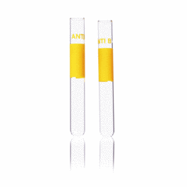 DWK Life Sciences (Kimble) MARK-M 5 mL ANTI B Yellow Color-Coded Tubes, 12 x 75 mm
