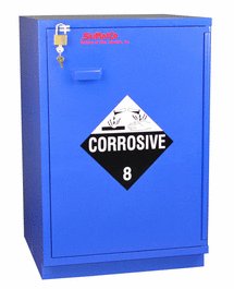 SciMatCo Under-the-Counter, Corrosive Cabinet, Fully Lined, 29 in., Blue