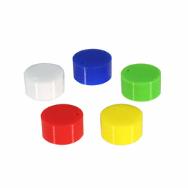 Cap Inserts for Cryogenic Vials, Assorted Colors (White, Blue, Green, Red, Yellow) 500/pk