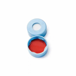 CAP SNAP 11MM BLUE POLYETHYLENE NATURAL RUBBER / CLEAR TEF SEPTA 1.0MM 100/PACK