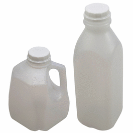 Dynalon HDPE Square Temper Evident Bottle, Tall, 1 qt (32 oz)