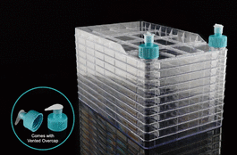 Nest Biofactory 10 Chamber with 2 Solid Overcaps, Total Culture Area: 6335 cm2, TC, Sterile, 1/pk, 6/cs (with 12 Sterile Vented Overcaps Included Separately)