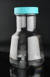 2 L PC High Efficient Erlenmeyer Flasks, with Baffles, Vent Filter Cap, Sterile, 1/pk, 4/cs