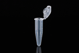 0.6 mL Microcentrifuge Tube, Clear, Conical, Lock Cap, Non-Sterile, 1000/pk, 10000/cs