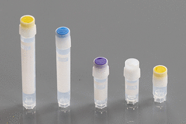 0.5 mL Cryogenic Vial, Self-Standing, Internal Thread Sterile, 1010/rack, 16 racks/cs, 1600 vials/cs