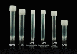 5 mL Sterile Disposable Sampler Tubes, Sterile Double-Threaded Screw Caps Separated, 200 tubes/bag, 200 caps/bag, 1000 tubes+1000 caps/cs