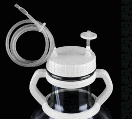 5L High Efficiency Erlenmeyer Flask Bi-directional Transfer Cap with TPE Tube (90cm 1/8 in ID 1/4 in OD), Vent Filter (0.22 m 24mm), without Flask , Sterile