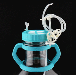 5L High Efficiency Erlenmeyer Flask, Large Membrane Size Bi-directional Transfer Cap with TPE Tube (60cm 1/8 ID 1/4 OD), Sterile, 1/pk, 4/cs