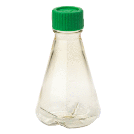 1000 mL Erlenmeyer Flask, Vent Cap, Baffled Bottom, PC, Sterile