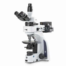 iScope Tricnocular Microscope with EWF 10x/20 mm Eyepieces, Plan polarization PLPOLI 5/10/20/S50x IOS Objectives with Camera