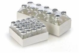 10 ml clear sterile glass vial pre-assembled with stopper and 20mm aluminum crimp seal