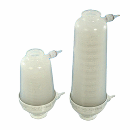 Supracap(TM) 100 depth filter capsule, in-line style, 5 inch length, with single-layer media grade K200P (1-3um retention rating), 1/2 inch hose barb inlet and outlet
