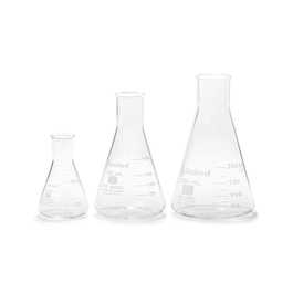 United Scientific(TM) Glass Erlenmeyer Flask Set of 3 (50, 150, 250 mL)