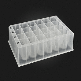 OptiWell(TM) Deep Well Plate, 24 Square Well, 10mL, 41.9mm height, V-bottom, for Kingfisher and Accuris IsoPURE, Black Alphanumeric Printing, PP, Sterile, 10 bags of 5 pieces