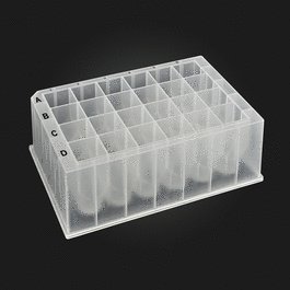 OptiWell(TM) Deep Well Plate, 24 Square Well, 10mL, 41.9mm height, V-bottom, for Kingfisher and Accuris IsoPURE, Black Alphanumeric Printing, PP, Sterile, 10 bags of 5 pieces