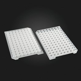 OptiWell(TM) Sealing Mat, 96 Round Well, Black Alphanumeric Printing, Silicone, Sterile, + Opening, 8.3mm, Printed, 50 / PK