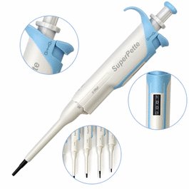 SuperPette Pipettor, Starter Kit-1. 0.5-10ul, 2-20ul, 20-200ul, 100-1000ul and Linear Stand