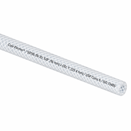 Cole-Parmer Reinforced TPE Tubing, Clear, 1/8 in. ID x 3/8 in. OD; 15 Ft