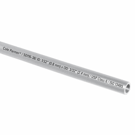 Cole-Parmer Soft TPE Tubing, Clear, 1/4 in. ID x 7/16 in. OD; 50 Ft