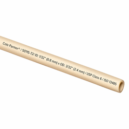 Cole-Parmer TPV Tubing, Tan Opaque, 3/16 in. ID x 1/4 in. OD; 50 Ft