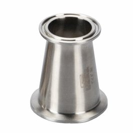 Cole-Parmer Fitting, 316L Stainless Steel, Straight, Concentric Sanitary Clamp Reducer, 1 in. x 3/4