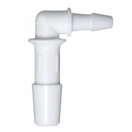Cole-Parmer Hose Barb Fitting, Reducing Elbow, Medical Nylon, Cleanroom Packed, 1/4 in. ID x 1/8 in. ID