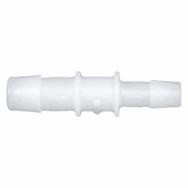 Cole-Parmer Hose Barb Fitting, Straight Reducer, Natural Kynar(R), Cleanroom Packed, 1 in. ID x 1/2 in. ID