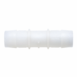Cole-Parmer Hose Barb Fitting, Straight Union, Natural Kynar(R), Cleanroom Packed, 5/32 in. ID