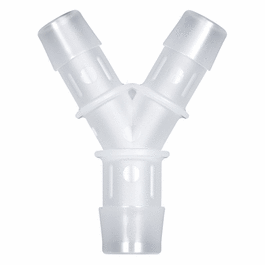 Cole-Parmer Hose Barb Fitting, Y Reducer, Animal-Derivative-Free Polypropylene, Cleanroom Packed, 5/8 in. ID x 3/4 in. ID