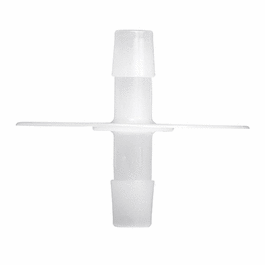 Cole-Parmer Port Disk Hose Barb Fitting, Natural Kynar(R) Flex, Cleanroom Packed, 5/16 in. ID