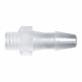 Cole-Parmer Threaded to Hose Barb Fitting, Straight Adapter, Animal-Derivative-Free Polypropylene, Cleanroom Packed, 1/2 in. NPT(M) x 1/2 in. ID
