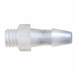 Cole-Parmer Threaded to Hose Barb Fitting, Straight Adapter, Natural Kynar(R), Cleanroom Packed, 1 in. NPT(M) x 1 in. ID
