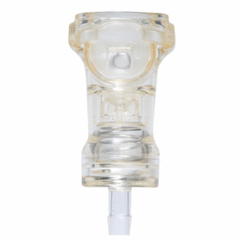 CPC (Colder) HFC39 Quick-Disconnect Fitting, Hose Barb Body, Polysulfone with Stainless Steel Valve, 1/2 in. ID