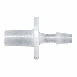 Cole-Parmer Luer to Hose Barb Fitting, Straight Adapter, Natural Kynar(R), Cleanoom Packed, Male Slip Luer x 1/16 in. ID