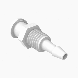 Cole-Parmer Luer to Hose Barb Fitting, Straight Adapter, Natural Nylon, Cleanroom Packed, Panel-Mount Female Luer x 1/8 in. ID