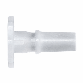 Cole-Parmer Luer to Plug Fitting, Straight Adapter, Natural Kynar(R), Cleanroom Packed, Male Luer Slip