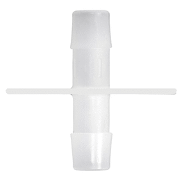 Cole-Parmer Port Disk Hose Barb Fitting, Natural Kynar(R) Flex, Opposing Barb, Cleanroom Packed, 1/2 in. ID