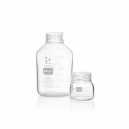 DWK Life Sciences (Kimble) DURAN(R) Laboratory glass bottle GLS 80, clear, protect+ plastic coated (PA12), with protective cap, 2000 ml