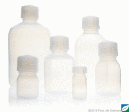 EZBio Pure PFA Bottle, 1000mL, Closed 45mm Cap, Natural, Sterilized, 1/EA