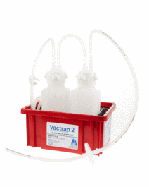 Vactrap2(TM), 1L + 1L, PP, Red Bin, 1/4 ID Tubing