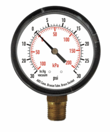 2 Vacuum Gauge with 1/4 Connection