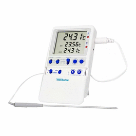Control Company Hi-Accuracy Dual Thermometer with one stainless-steel probe