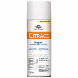 Clorox Healthcare Citrace(R) Hospital Disinfectant and Sanitizer Aerosol Spray, Citrus, 14 oz, 12/cs