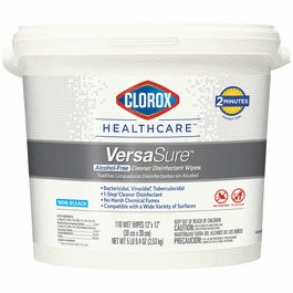 Clorox(R) Healthcare VersaSure(R) Cleaner Disinfectant Wipes, Tub, 2 tub/cs