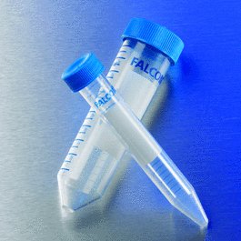 Falcon 15mL High Clarity PP Centrifuge Tube, Conical Bottom, w/Dome Seal Screw Cap,50/rack, 500/cs