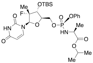 (S)-Isopropyl 2-(((R)-(((2R,3R,4R,5R)-3-((tert-Butyldimethylsilyl)oxy)-5-(2,4-dioxo-3,4-dihydropyrimidin-1(2H)-yl)-4-fluoro-4-methyltetrahydrofuran-2-yl)methoxy)(phenoxy)phosphoryl)amino)propanoate