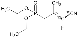 4-(Diethylphosphono)-3-methyl-2-butenenitrile-13C2, E/Z mixture