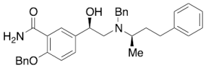 [R-(R*,R*)]-5-[1-Hydroxy-2-[(1-methyl-3-phenylpropyl)(phenylmethyl)amino]ethyl]-2-(phenylmethoxy)benzamide